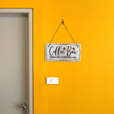 Coffee Bar Love Is Brewing 5x10 Hanging Plus Wall or Door Sign | Home Decor