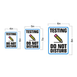Portrait Round Plus Testing Do Not Disturb Wall or Door Sign | Warning Signage