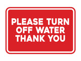 Signs ByLITA Classic Framed Please Turn Off Water Thank You Door or Wall Sign | Eco-Friendly Home Signs