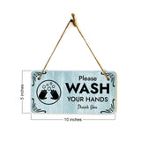 Please Wash Your Hands Thank You 5x10 Hanging Wall or Door Sign