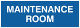 Signs ByLITA Basic Maintenance Room Sign - Laser-Engraved Lettering | Durable ABS Plastic | Vibrant Colors | Powerful Foam Tape