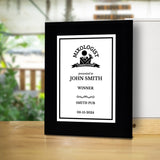 Mixologist Competition Customizable Black Frame Award Plaque | Easel Mount Option | Achievement and Recognition Personalizable Plaques