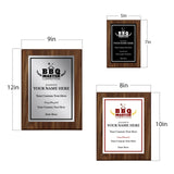 BBQ Master Competition Customizable Award Plaque | Easel Mount Option | Achievement and Recognition Personalizable Plaques