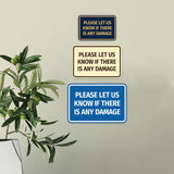 Signs ByLITA Classic Framed Please Let Us Know If There Is Any Damage Door or Wall Sign | Eco-Friendly Home Signs