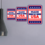 Portrait Round Plus Made In The USA Door or Wall Sign | Easy Installation | Patriotic Stars and Stripes USA Pride Sign