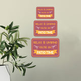 Classic Framed Plus Relax & Unwind You're On Patio Time Wall or Door Sign | Funny Home Decor