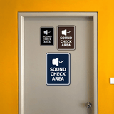 Signs ByLITA Portrait Round Sound Check Area Door or Wall Sign Easy Installation | Directing Artists & Co-Workers | Music | Concert | Festivals
