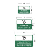 Classic Framed Plus Delivery Bay Wall or Door Sign | Bilingual Spanish and English Workplace Warehouse Signage