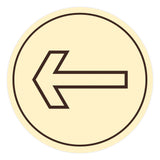 Signs ByLITA Circle Directional Arrow Left Graphic Door or Wall Sign | Easy Installation | Durable Construction | Promote Health And Safety | Caution Warning Sign for Home, Business and Office Spaces