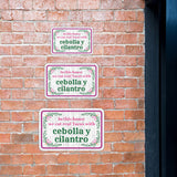 Classic Framed Plus In this house we eat real Tacos with cebolla y cilantro Door or Wall Sign | Funny Spanish Signs For Stores & Businesses