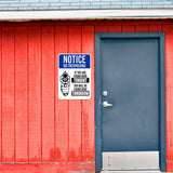 Portrait Round Plus Notice No Trespassing If You Are Found Here Tonight You Will Be Found Here Tomorrow Wall or Door Sign | Funny Safety Signage