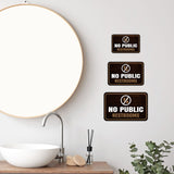 Classic Framed Plus No Public Restrooms Wall or Door Sign | Office & Workspace Bathroom Signage