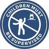 Circle Plus Children Must Be Supervised Wall or Door Sign | Safety Signs For Babies and Toddlers Daycare