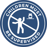 Circle Plus Children Must Be Supervised Wall or Door Sign | Safety Signs For Babies and Toddlers Daycare