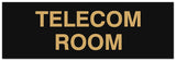 Signs ByLITA Basic Telecom Room Sign - Laser-Engraved Lettering | Durable ABS Plastic | Vibrant Colors | Powerful Foam Tape