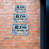 Classic Framed Plus Bless Our Home & All Who Enter Wall or Door Sign | Home Decor