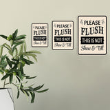 Portrait Round Plus Please Flush This Is Not Show & Tell Wall or Door Sign | Office & Workspace Bathroom Signage