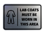 Signs ByLITA Classic Framed Lab Coats Must Be Worn In This Area Door or Wall Sign Easy Installation | Health And Safety | Building And Hospitality Signs