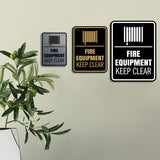 Signs ByLITA Portrait Round Fire Equipment Keep Clear Door or Wall Sign Easy Installation | Health And Safety | Building And Danger Signs