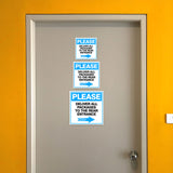 Square Plus Please Deliver All Packages To The Rear Entrance Right Arrow Wall or Door Sign | Health & Safety Warehouse Business Signage