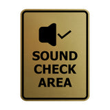 Signs ByLITA Portrait Round Sound Check Area Door or Wall Sign Easy Installation | Directing Artists & Co-Workers | Music | Concert | Festivals