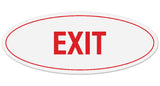 Signs ByLITA Oval Exit Sign - Laser-Engraved Lettering | Durable ABS Plastic | Vibrant Colors | Powerful Foam Tape