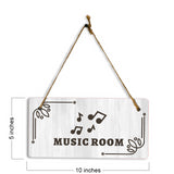 Music Room 5x10 Hanging Plus Wall or Door Sign | Religious Rustic Wood Sign