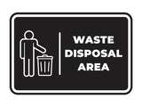 Signs ByLITA Classic Framed Waste Disposal Area Door or Wall Sign Easy Installation | Health And Safety | Building And Hospitality Signs