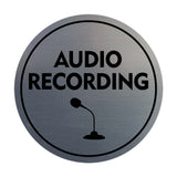 Signs ByLITA Circle Audio Recording Wall or Door Sign