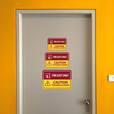 Classic Framed Plus Fire Exit Only Caution This Door Is Alarmed Wall or Door Sign | Health & Safety Warning Signage
