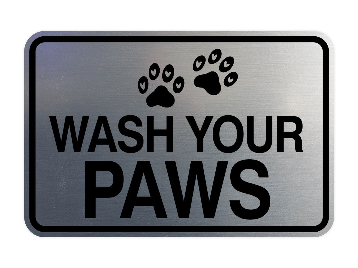 Signs ByLITA Classic Framed Wash Your Paws Wall or Door Sign