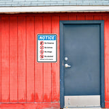 Portrait Round Plus Notice No Firearms No Knives No Drugs No Alcohol Allowed On This Property Wall or Door Sign | Safety Signage