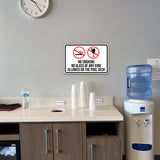 Classic Framed Plus No Smoking No Glass Of Any Kind Allowed On The Pool Deck Wall or Door Sign | Warning Signage