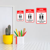 Portrait Round Plus Estos Probadores Son Para Cualquier Género y Para Todos Wall or Door Sign | Spanish Dressing Room Retailer Signage