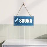 Sauna 5x10 Hanging Plus Wall or Door Sign | Gym and Spa Signage