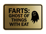 Signs ByLITA Classic Framed Farts: Ghost Of Things With Eat Wall or Door Sign