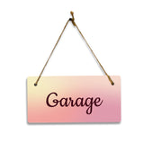Garage 5x10 Hanging Plus Wall or Door Sign | Rustic Twine | Range of Vibrant Decor Styles | Room Signs For Home and Business