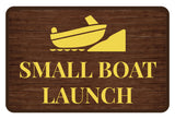 Classic Framed Plus Small Boat Launch Wall or Door Sign | Marina Quayside Signage