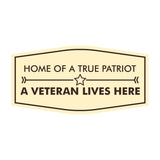 Signs ByLITA Fancy Home of a True Patriot: A Veteran Lives Here Easy Installation | Honor Veterans with Military Signs | US Pride | Businesses and Homes Wall or Door Sign