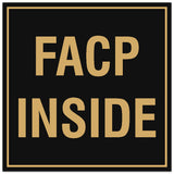 Signs ByLITA Square FACP Inside Sign - Easy Installation | Durable Material