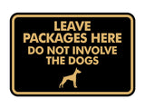 Signs ByLITA Classic Framed Leave Packages Here Do not Involve the Dogs Entrance Wall or Door Sign