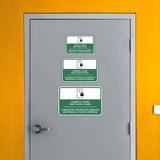 Classic Framed Plus Chemical Store Keep Door Locked Wall or Door Sign | Bilingual Spanish and English Workplace Safety Signage