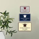 Signs ByLITA Classic Framed Hang Towels To Dry Vintage Bathroom Wall or Door Sign