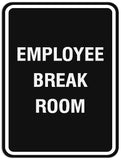 Signs ByLITA Portrait Round Employee Break Room Sign - Laser-Engraved Lettering | Durable ABS Plastic | Vibrant Colors | Powerful Foam Tape