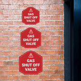 Heritage Plus Gas Shut Off Valve Wall or Door Sign | Home and Office Signage