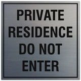 Signs ByLITA Square Private Residence Do Not Enter Sign - Easy Installation | Durable Material
