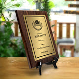 Volleyball Customizable Wooden Award Plaque | Easel Mount Option | Achievement and Recognition Personalizable Plaques