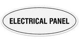 Signs ByLITA Oval Electrical Panel Sign - Laser-Engraved Lettering | Durable ABS Plastic | Vibrant Colors | Powerful Foam Tape