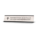Church Leader Role and Titles 2 x 10" Desk Sign with Aluminium Frame