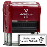 All Quality Packed With Re-used Materials Self-Inking Rubber Stamp | Business and Packaging Stamps
